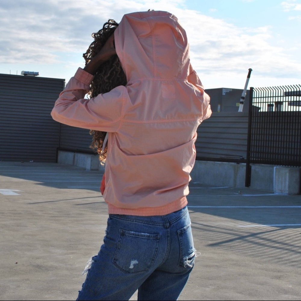 Pink Light Weight Zip Up Windbreaker